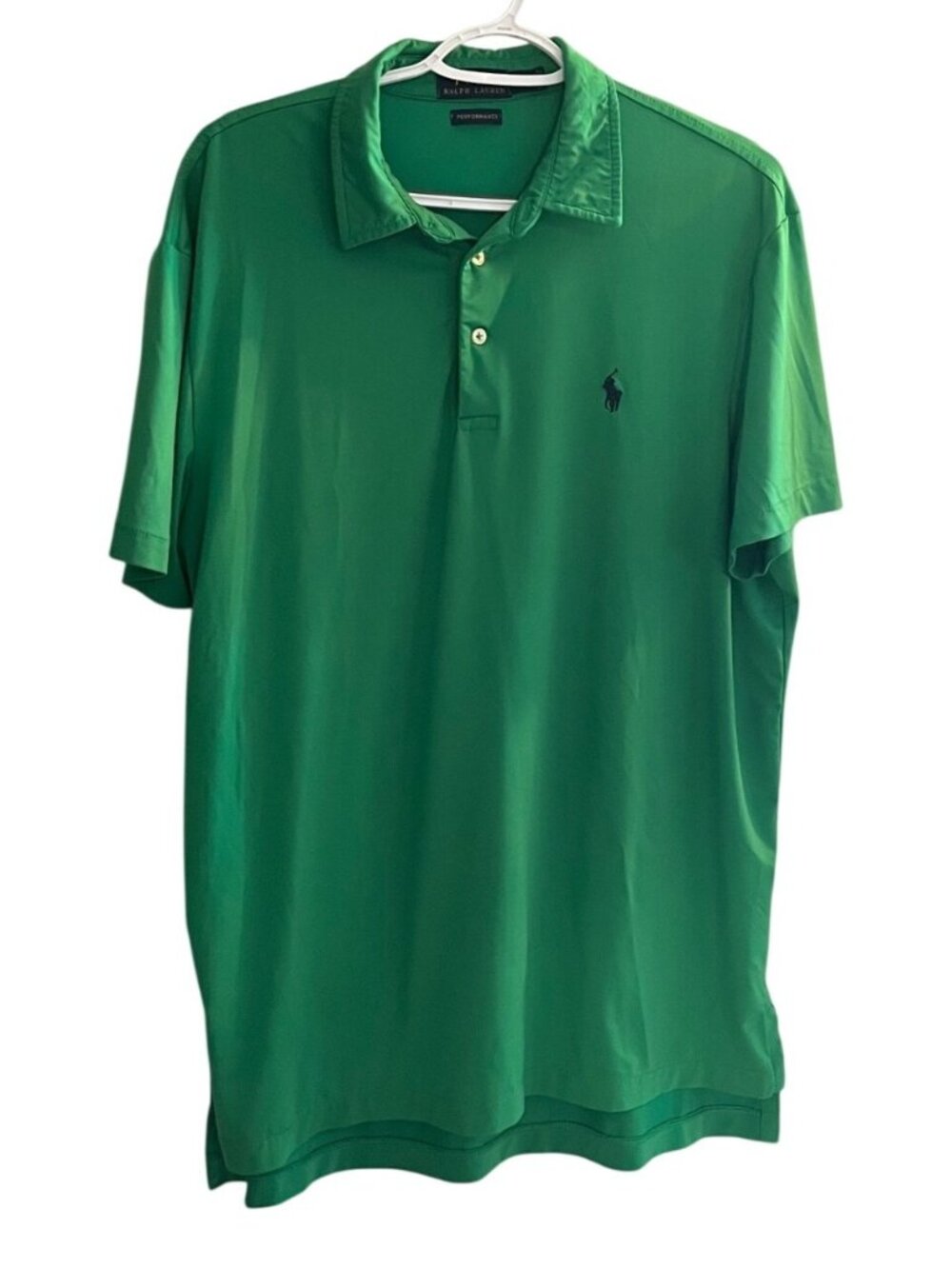 Polo Ralph Lauren Performance Kelly Green Polo Shirt Short Sleeve Mens  Large